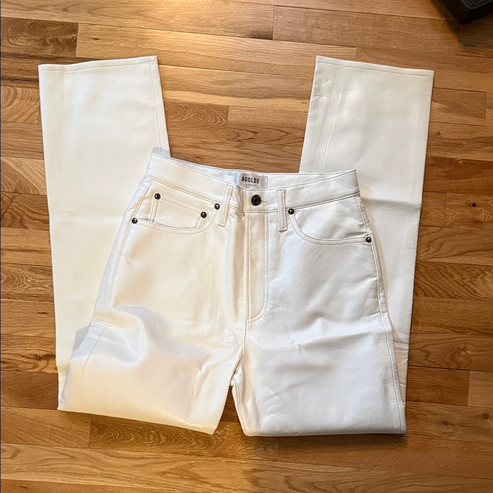 White leather AGOLDE pants